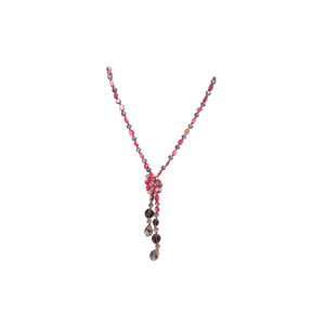Women's MIXIT Pink Beaded Lariat Necklace One Size